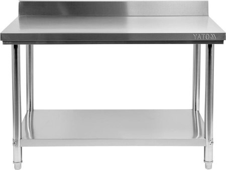 SKŁADANY STÓŁ PRZYŚCIENNY Z PÓŁKĄ 1500x700xH850+100MM | YG-09034
