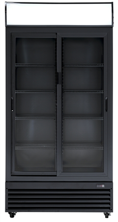 Szafa chłodnicza przeszklona SD802BSLE | drzwi przesuwne | 690 l (RQ801SL)