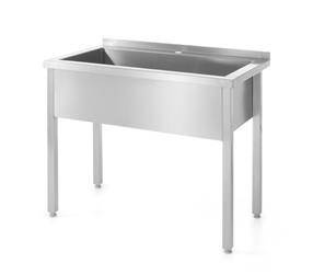 Table with a single-chamber pool - welded, with dimensions. 800x600x(H)85 HENDI 811825