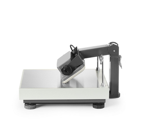 Waga platformowa LCD ze składanym wysięgnikiem i z legalizacją, seria EKO+, 60 kg | HENDI BEK+C035X040060-KB