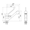 Bateria umywalkowa z prysznicem 651113 STALGAST