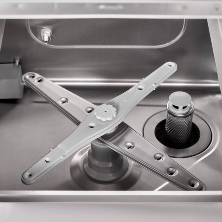 Zmywarko wyparzarka, do szkła, dozownik płynu myjącego, pompa zrzutowa, P 2.77 kW, U 230 V 801401 STALGAST