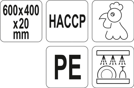 DESKA DO KROJENIA 600x400x20 ŻÓŁTA
 | YG-02182