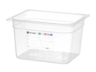 Pojemnik GN HACCP z polipropylenu 1/2 200 - bez pokrywki HENDI 880159