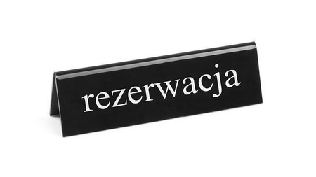 Tabliczka informacyjna, stojąca - Rezerwacja, dwustronna, 130x35x(H HENDI 663523