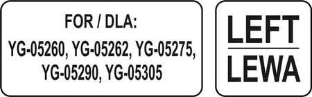 PROWADNICA LEWA DO PÓŁKI 325*560 | YG-05410