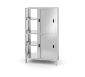 Pass-through cabinet with sliding doors - bolted, with dimensions. 1000x600x HENDI 811108