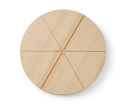 Deska pod pizzę drewniana - śr. 400 mm, dzielona na 6 HENDI 505564