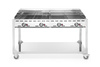 Grill gazowy Green Fire Profi Line 4-palnikowy z półką - 2 patelnie żeli HENDI 149614