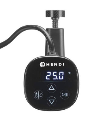 Cyrkulator zanurzeniowy do sous vide, HENDI, 30L, czarny, 220-240V/1200W, 70x120x(H)330mm 221129