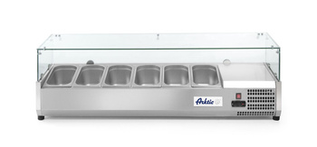 Nadstawa chłodnicza 6x GN 1/3 z witryną ze szkła hartowanego HENDI 232972