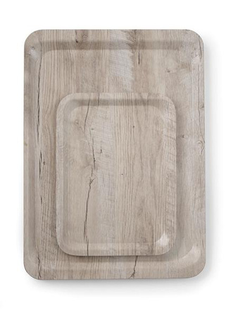 Taca do serwowania, jasny dąb z nadrukiem drewna - 370x530 mm HENDI 508930