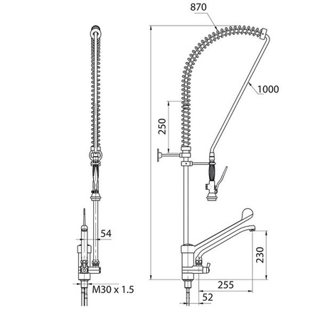 Filler with elbow spout 651525 STALGAST