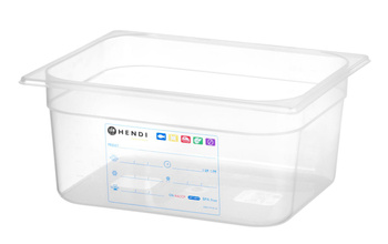 Pojemnik GN HACCP z polipropylenu 1/2 150 - bez pokrywki HENDI 880166