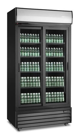 Szafa chłodnicza przeszklona RQ801SL-BLACK | 800l | drzwi przesuwne | czarna (SD801SL)