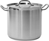 Stainless steel tall pot with lid 28x25CM 15,4L | YG-00004