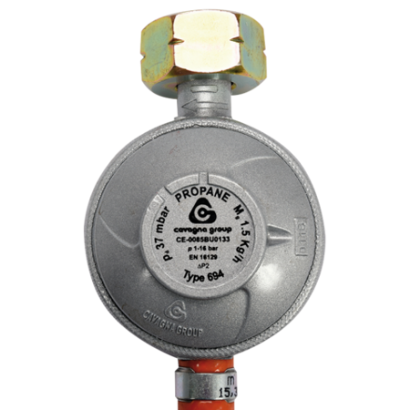 Reduktor gazowy z wężem 1,5m do podłączenia butli gazowej z grillem I Vorel 99671