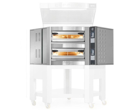 Piec do pizzy Cuppone Caravaggio | CR835/2 TS | elektryczny | panel dotykowy | 8+8x36 cm | 11,8+11,8 kW | 1445x1639x777 mm