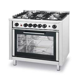 Kitchen Line 5-burner gas cooker with convection oven HENDI 225707