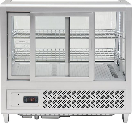 WITRYNA CHŁODNICZA 100L 68x45x67 SREBRNA | YG-05022