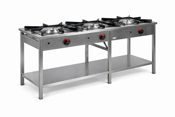 Taboret gazowy Egaz • 21 kW (gaz płynny) • 3 pal. • 1690×600×850 mm • TGP330.III-G30