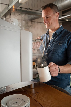 Ekspres kolbowy 1-grupowy | Lollo 1GR White | kolor biały | 1,8 kW