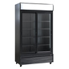 Szafa chłodnicza przeszklona SD1002BSLE | drzwi przesuwne | czarna | 670l