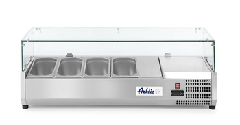 Nadstawa chłodnicza 4x GN 1/3 z witryną ze szkła hartowanego HENDI 232965