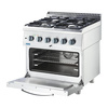 ECO gas cooker with electric oven, 4-burner, P 17+6.5 kW, U G20 STALGAST 9713610