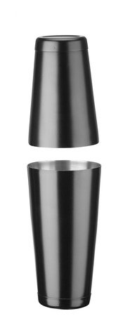 Zestaw barmański w tubie, BarUp, czarny, ⌀120x(H)320mm, Okrągły 596609