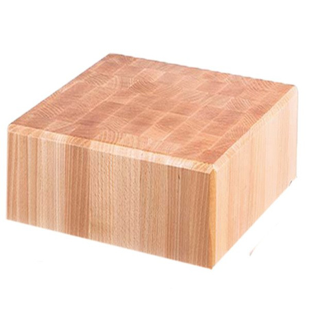 Kloc masarski, drewniany, na podstawie ze stali nierdzewnej, 400x500x850 mm 684516 STALGAST