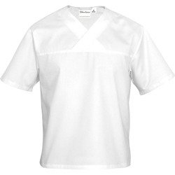 Bluza kucharska, unisex, w serek, krótki rękaw, biała, rozmiar XL 634105 STALGAST