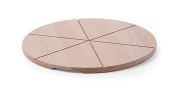 Deska pod pizzę drewniana - śr. 350 mm, dzielona na 6 HENDI 505557