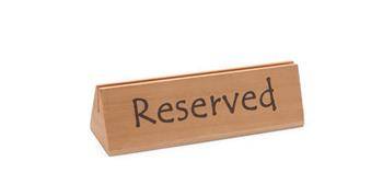 Drewniana tabliczka informacyjna "rezerwacja" HENDI 664308