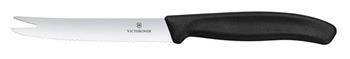 Victorinox Swiss Classic Nóż do sera i kiełbasy, ostrze ząbkowane, 110mm, czarny HENDI 6.7863