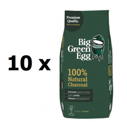 ZESTAW: 10 x Naturalny węgiel drzewny Big Green Egg - 9kg