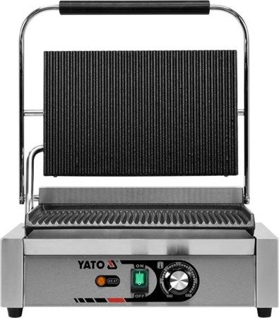 ELEKTRYCZNY GRILL KONTAKTOWY PANINI W PEŁNI RYFLOWANY 44CM 2,2KW | YG-04557