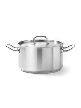 Garnek średni z pokrywką Kitchen Line, poj.5,5 l, fi.240x(H)135 mm HENDI 836309