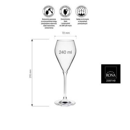 Kieliszek do prosecco Mode, 240ml