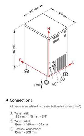 Kostkarka do lodu Frozen Dice | 32 kg/24h | system chłodzenia wodą | SL60W