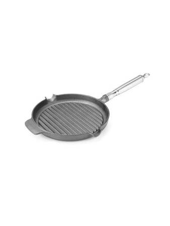 Okrągła patelnia żeliwna do grillowania - średnica 25 cm HENDI 629925