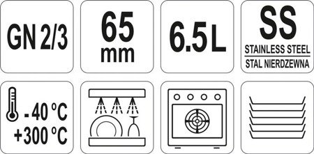 POJEMNIK PERFOROWANY GN  ZE STALI NIERDZEWNEJ 2/3 65