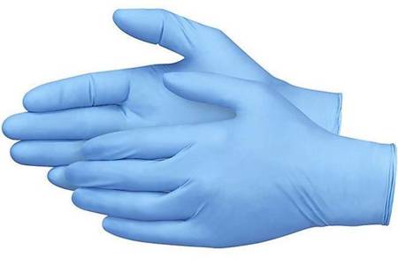 Rękawiczki nitrylowe niebieskie rozm. M, opak.100 szt. HENDI 570975