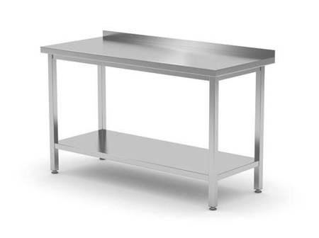 Stół przyścienny z półką - spawany, o wym. 1200x700x850 mm HENDI 814727