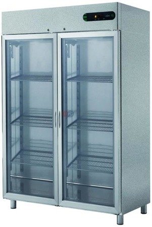 Szafa chłodnicza galwanizowana z drzwiami szklanymi 1400L GN 2/1 ESSENZIAL LINE ECP-1402-G-GLASS