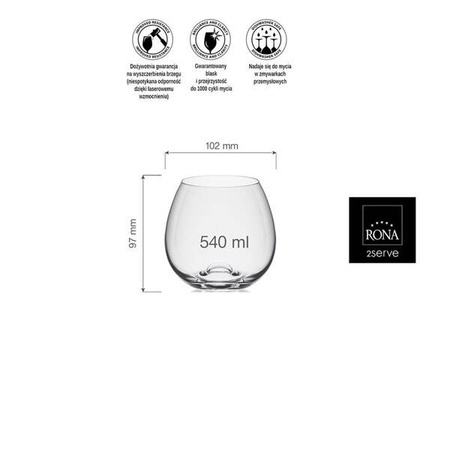 Szklanka niska Wine Solution, 540ml