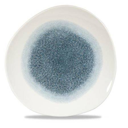 Talerz płytki o organicznym kształcie Raku Topaz Blue 286cm Churchill | RKTBOG111
